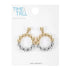 Time and Tru Goldtone Beaded Circle Drop Earring, Silver and Goldtone Metal, Female, 1 Pair of Earrings | WTWL270XA