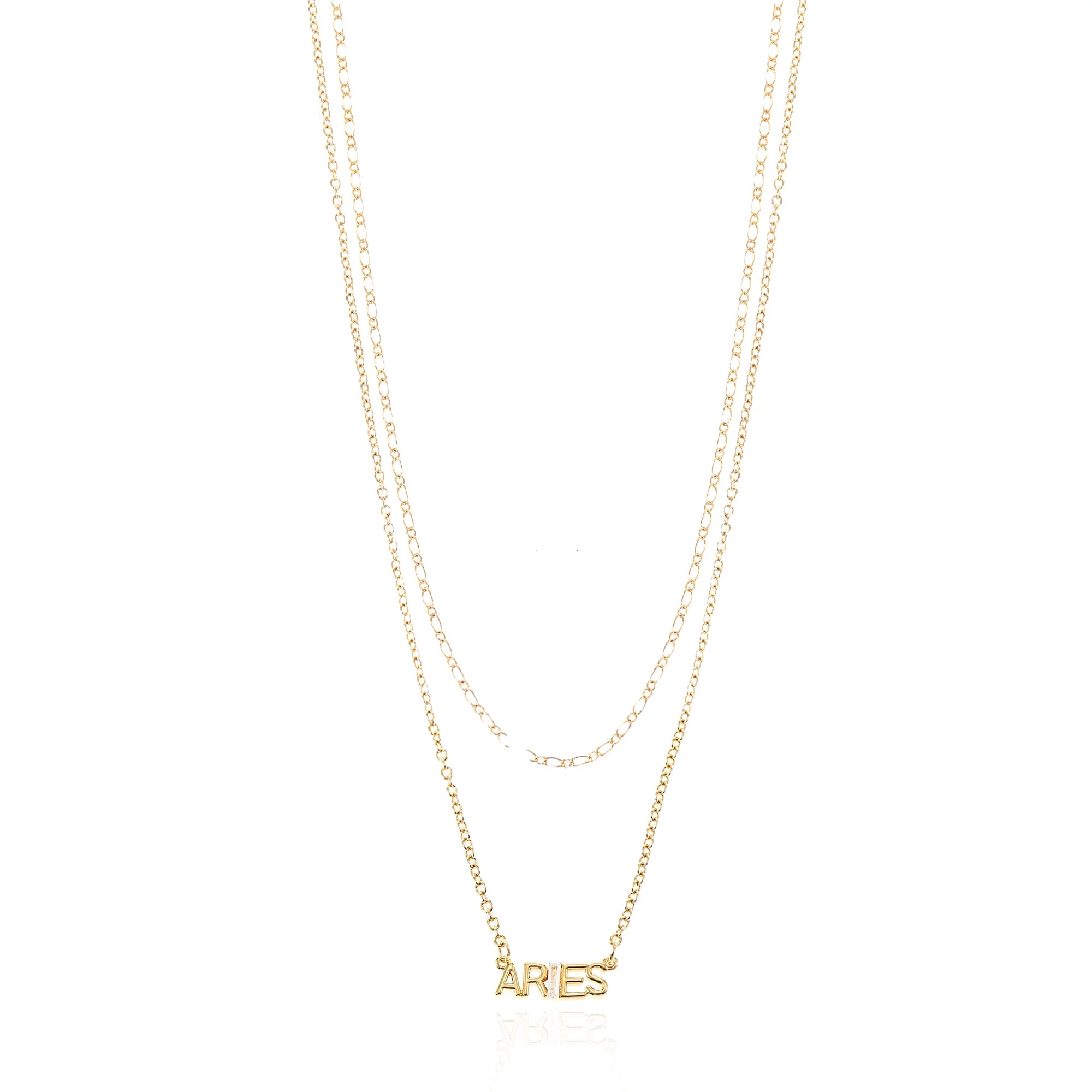 Time and Tru Goldtone Zodiac Necklace Set, 2 Pieces, Aries | WTWL237XA