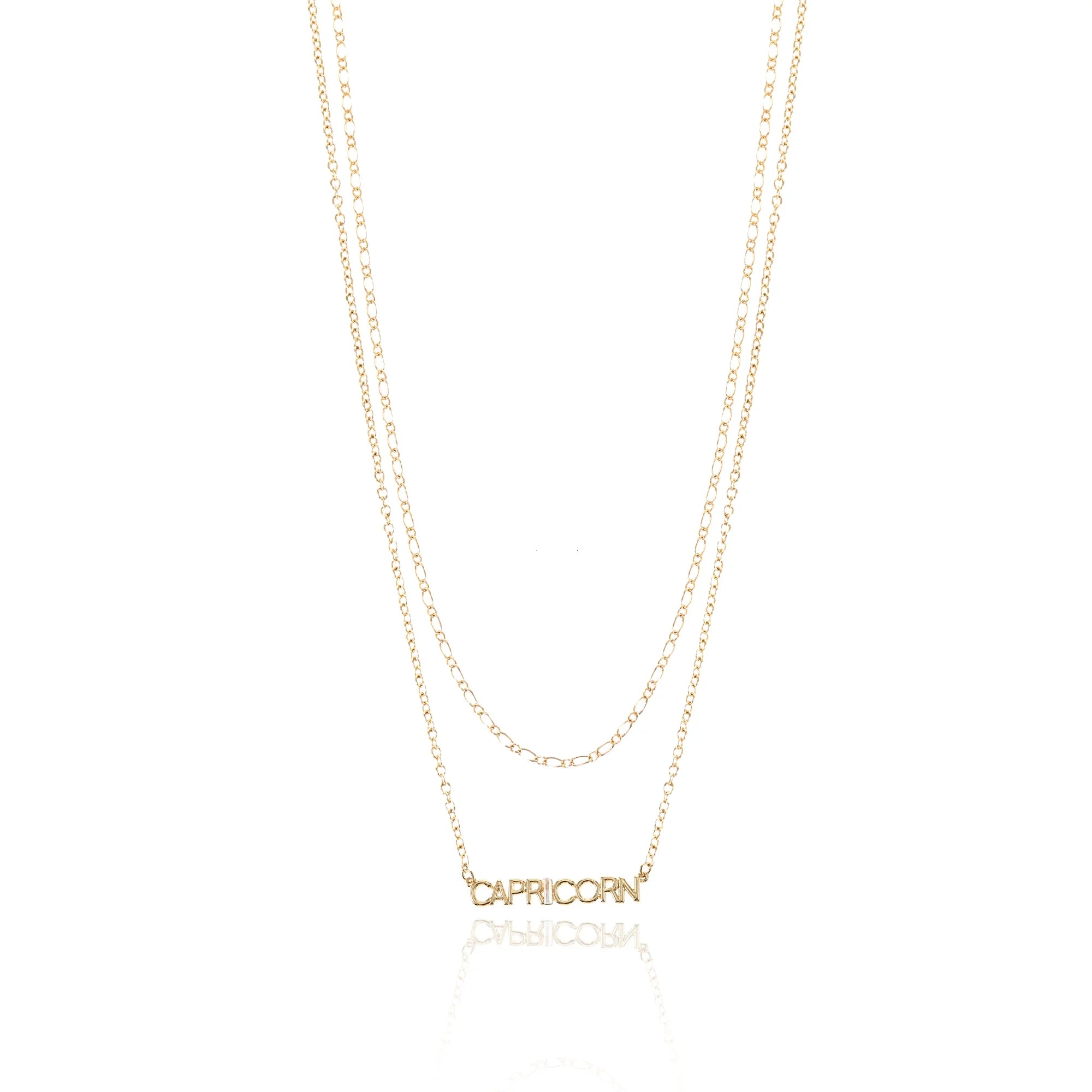 Time and Tru Goldtone Zodiac Necklace Set, 2 Pieces, Capricorn | WTWL629XA