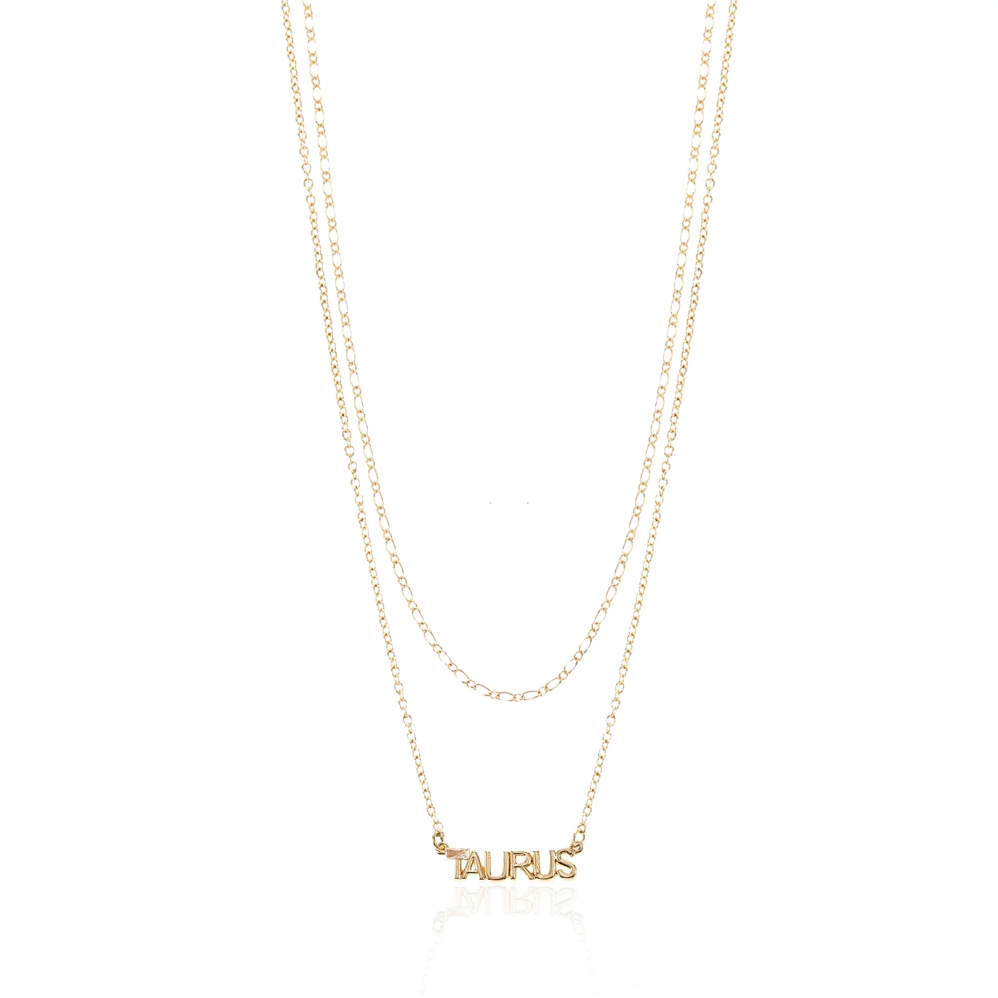 Time and Tru Goldtone Zodiac Necklace Set, 2 Pieces, Taurus | WTWL238XA