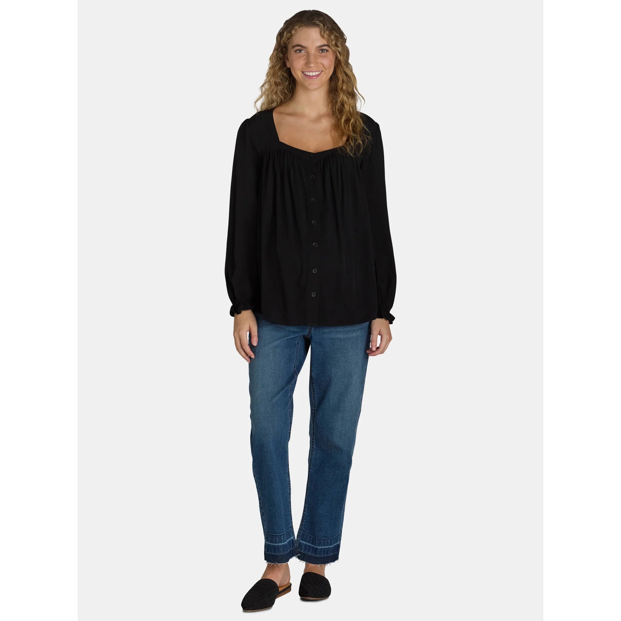 Time and Tru Women's Maternity Square Neck Top | WTWL715XA