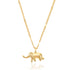 Time and Tru Womens Gold Elephant Charm Pendant Necklace Set, 1 Piece | WTWL235XA