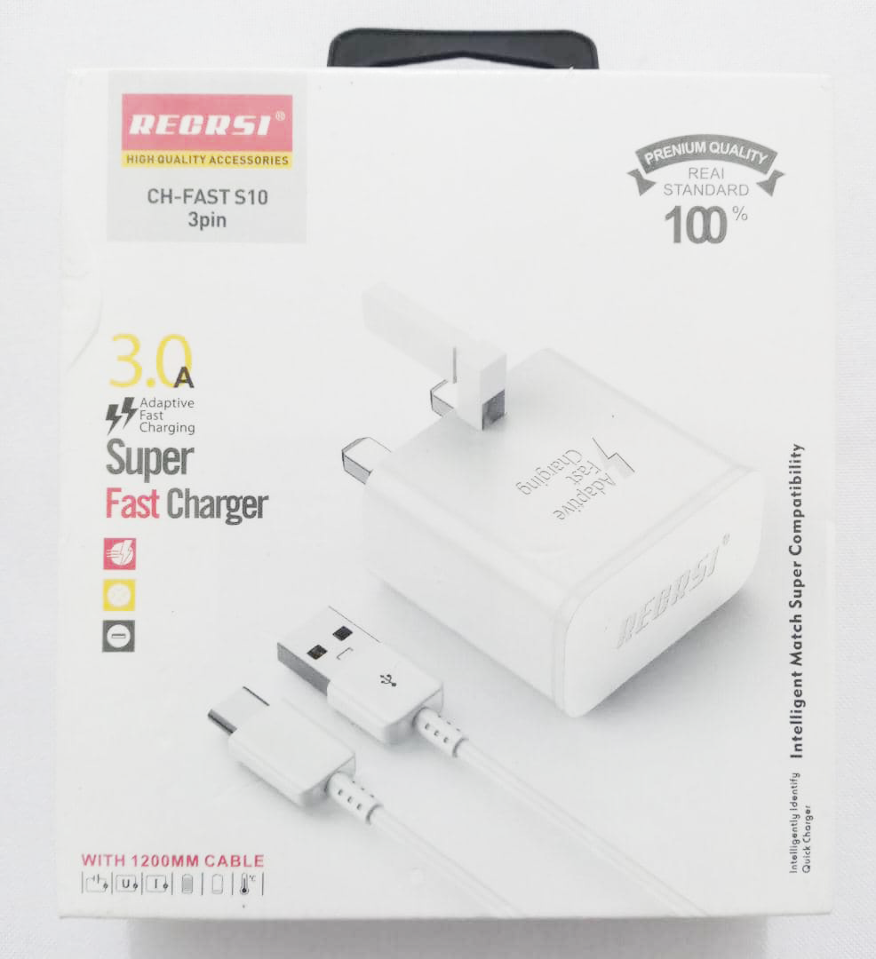 REQRSI 3.0A Super Fast Charger 3Pin CH-Fast S10 | VTM13a