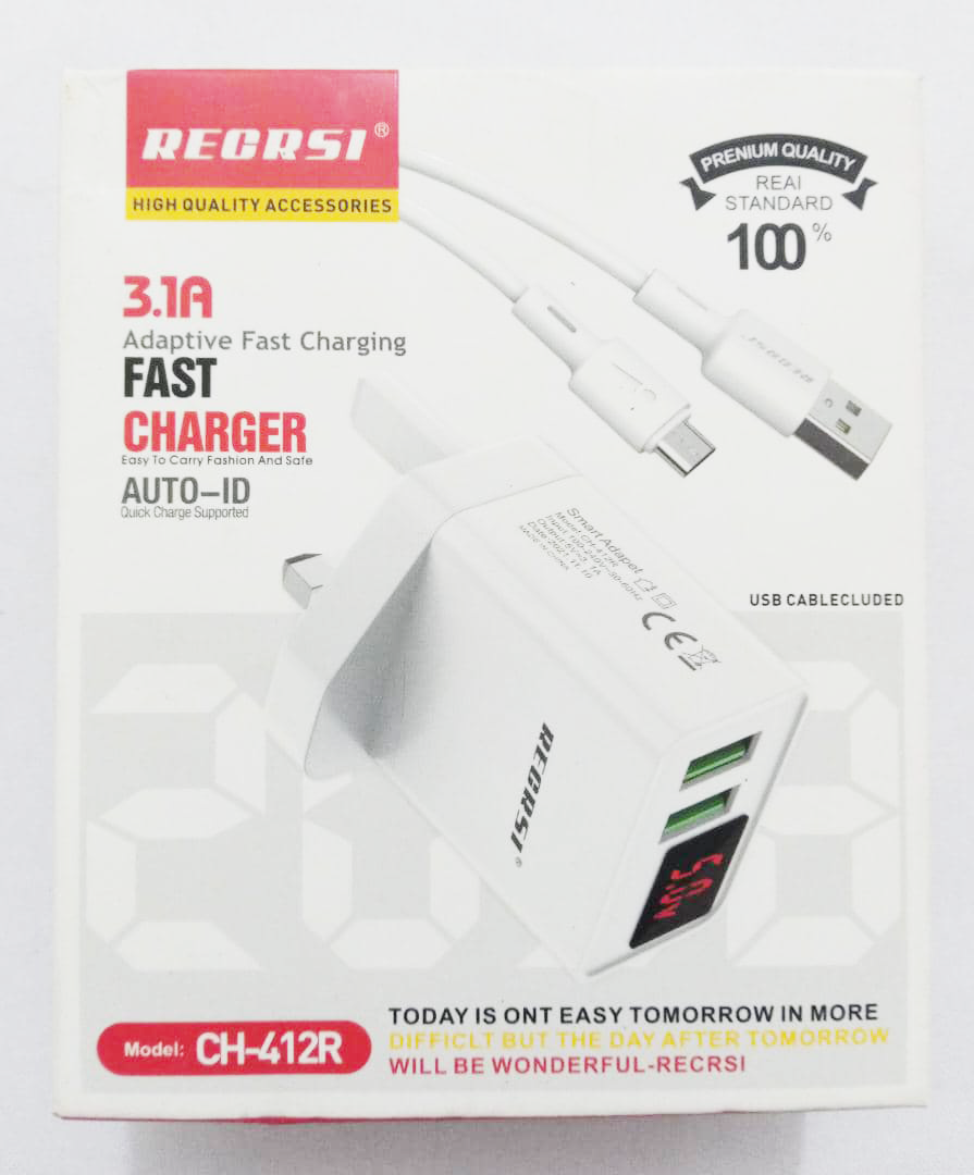 REQRSI 3.1A Fast Charger CH-412R Auto ID | VTM34a