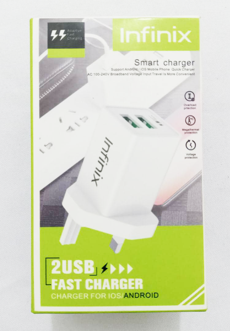 Infinix 2USB Fast Charger for iOS/Android | VTM36a