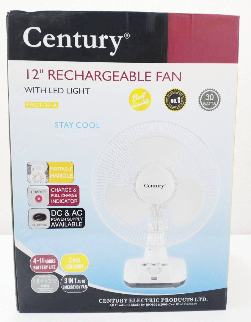 Century12 Inches Table Fan (Rechargeable) | VTM37a