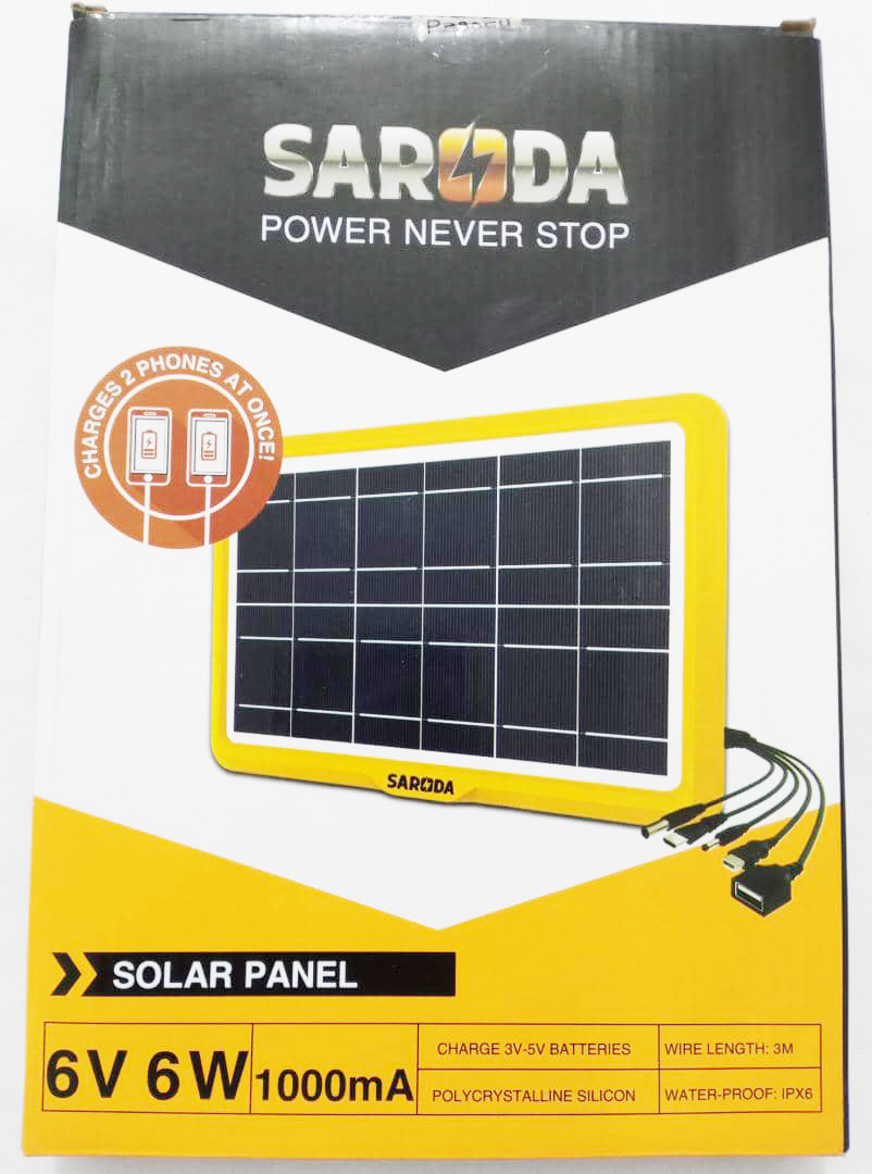Saroda Solar Panel 6v 6w 1000mA | VTM6a