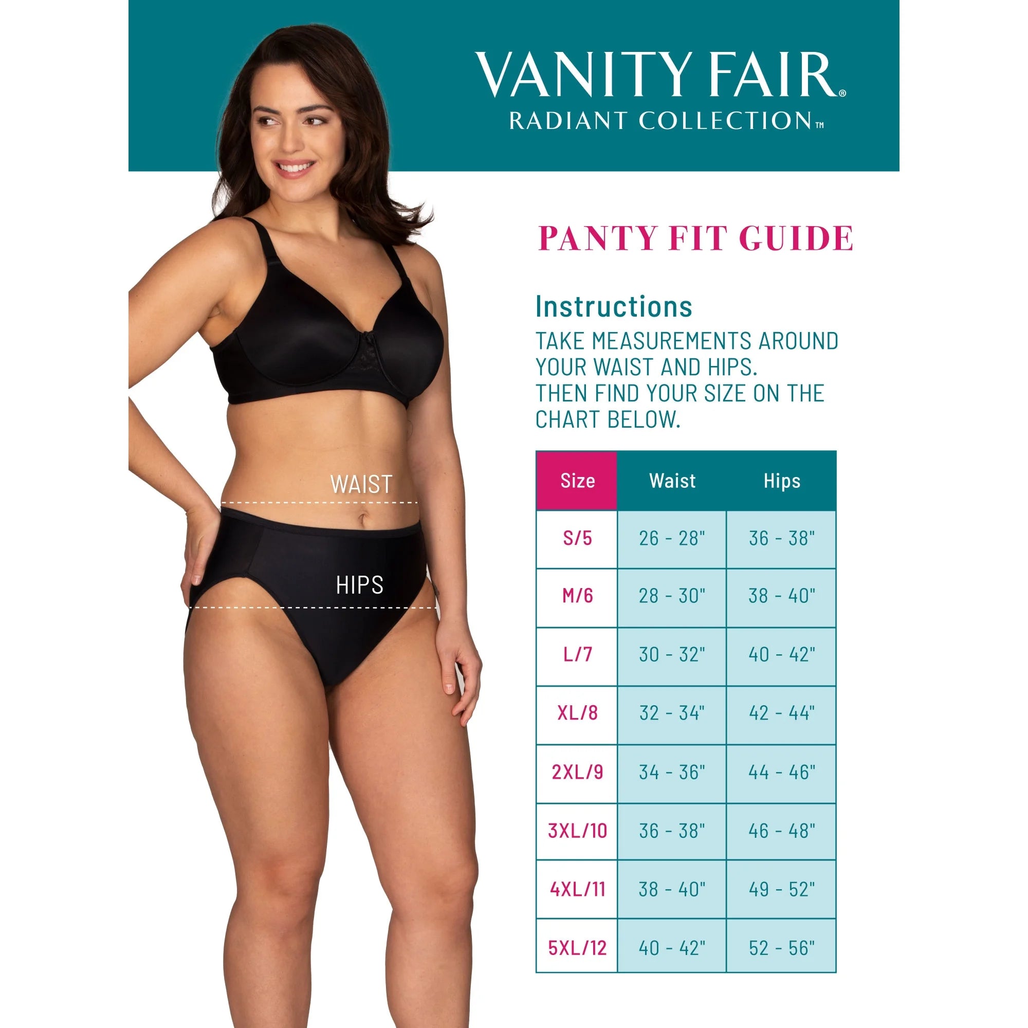 Vanity Fair Radiant Collection Women's Undershapers Brief Underwear, Pack of 3 | WTWL168XC