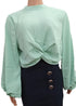 Trendy Designer Seven Fashion Top (Shirt, Blouse) for Ladies 2XL, Light Green | CYZ1a