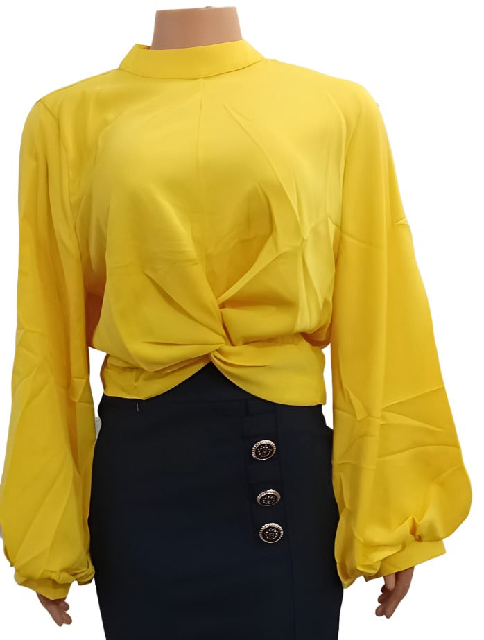 Best Selling Designer Seven Fashion Top (Shirt, Blouse) for Ladies 2XL, Yellow | CYZ1b