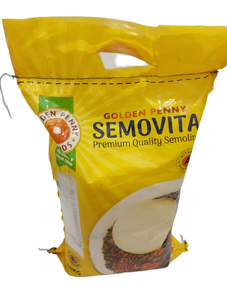 Golden Penny Semovita Premium Quality Semolina 10kg, Yellow | MMF82b