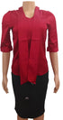 Affordable Gorgeous Ladies Skirt and Blouse Set Small Size Red Top & Free Size Black Skirt | DBK4a