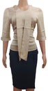 Trendy Top Fashion Ladies Skirt and Blouse Set Large Brown Top & Free Size Navyblue Skirt | DBK4b