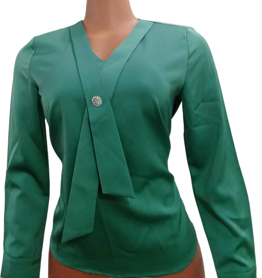 Trendy Fashionable Shirt (Top) for Ladies Medium Size, Green | DBK5b