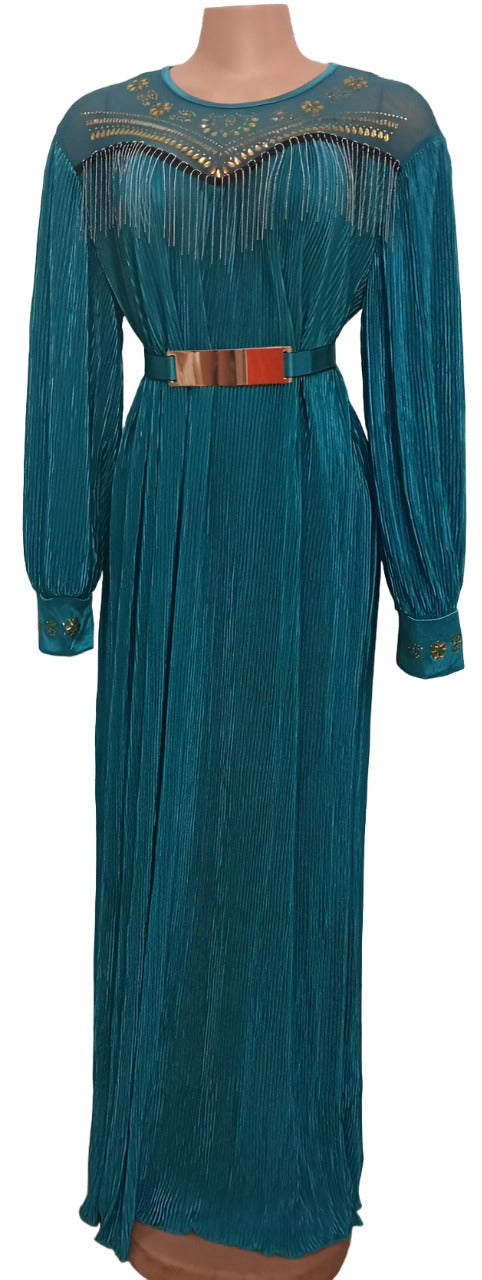 Stylish Fancy Long Gown (Dress) for Ladies 2XL, Green | GBN3c
