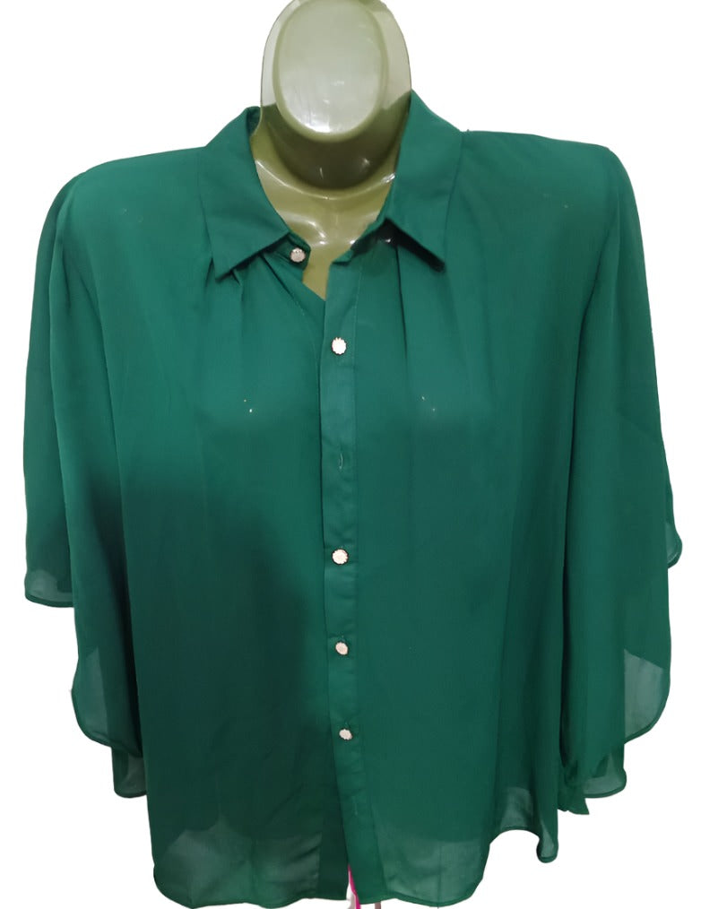 Best Selling Designer Seven Fashion Top (Shirt, Blouse) for Ladies XL, Green | CYZ3d