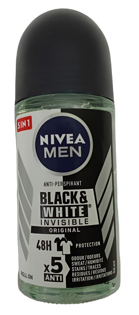 Nivea Men Black & White Invisible Roll-on 50ML, | KHE2c