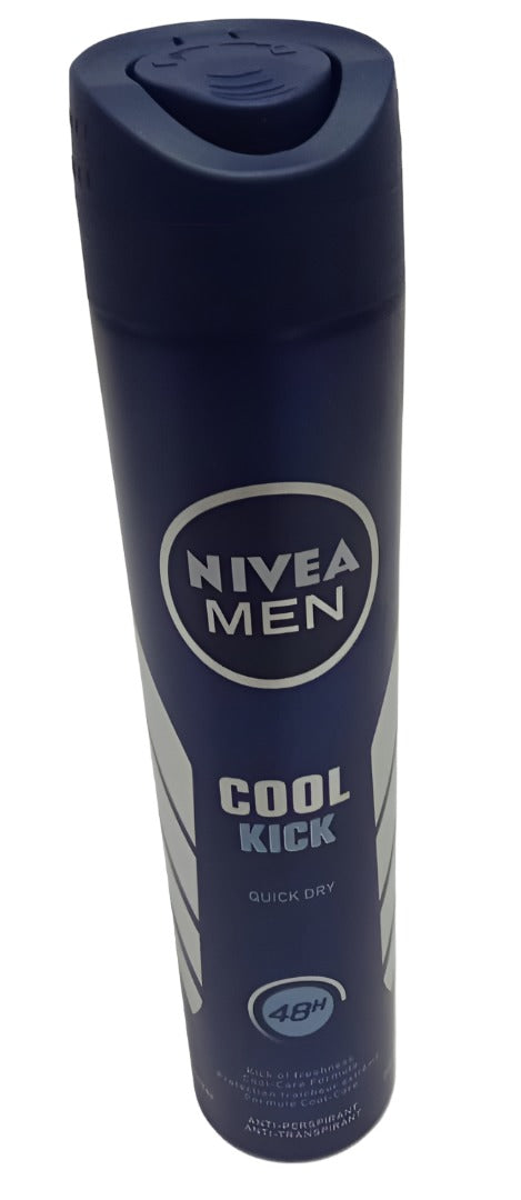 Nivea Men Cool Kick Quick Dry Spray 200ML, Blue | KHE1d