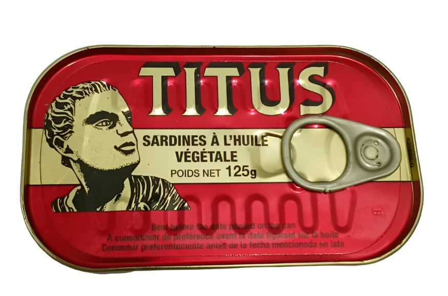 Titus Sardines In Vegetable Oil Sardine72% Soya Oil 27% Salt |CKP1a
