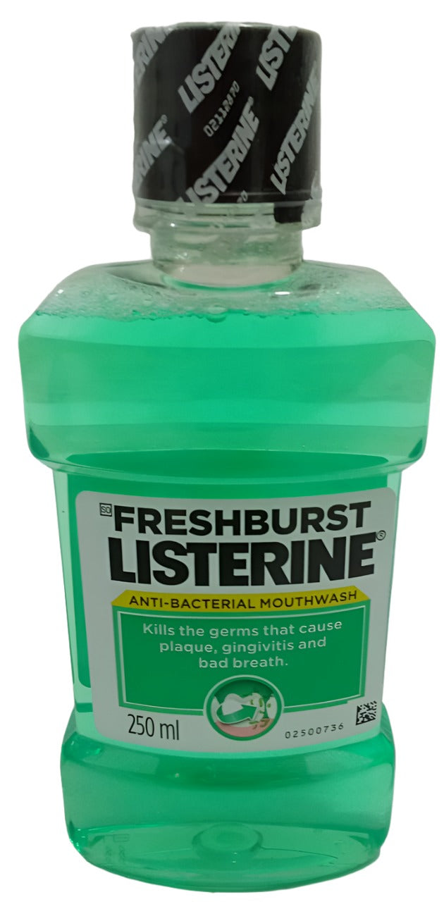 Freshburst Listerine Anti-bacterial Mouthwash 250ML,Green | NLS3b