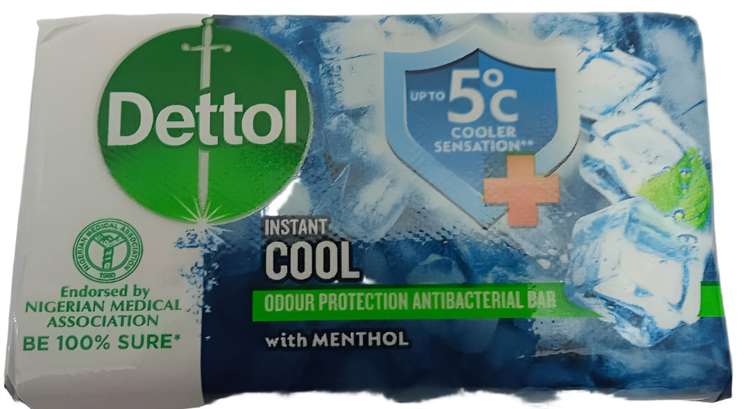 Dettol Instant Cool Anti-bacterial Bar 55g, Blue | NLS11a