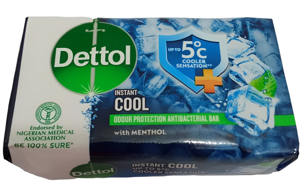 Dettol Instant Cool Anti-bacterial Bar 160g, Blue | NLS14b