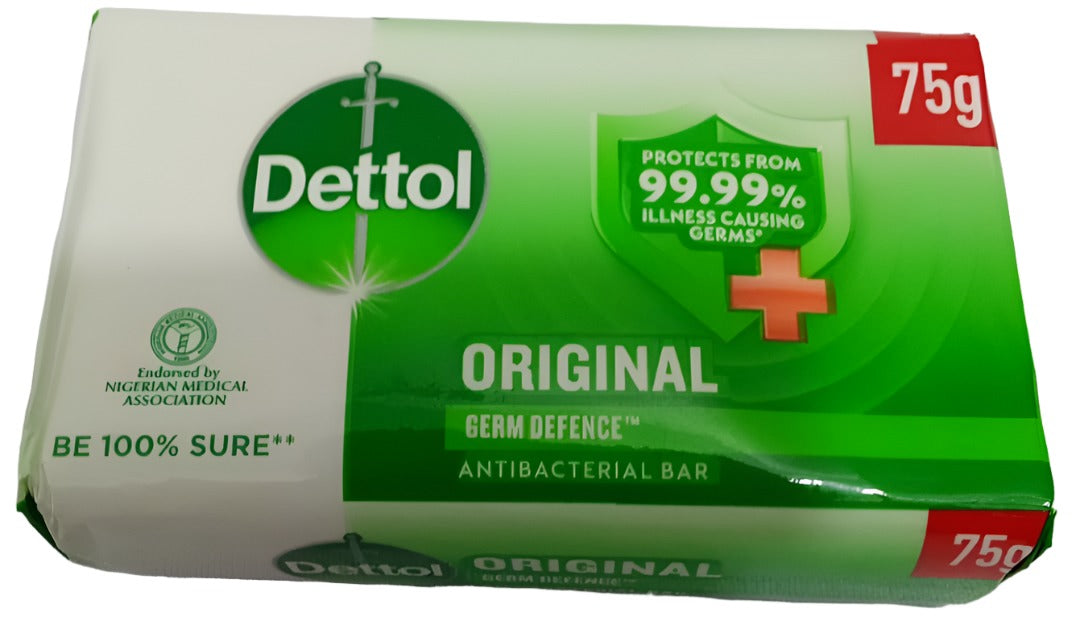 Dettol Original Germ Defence Anti-bacterial Bar 75g, Green | NLS12b