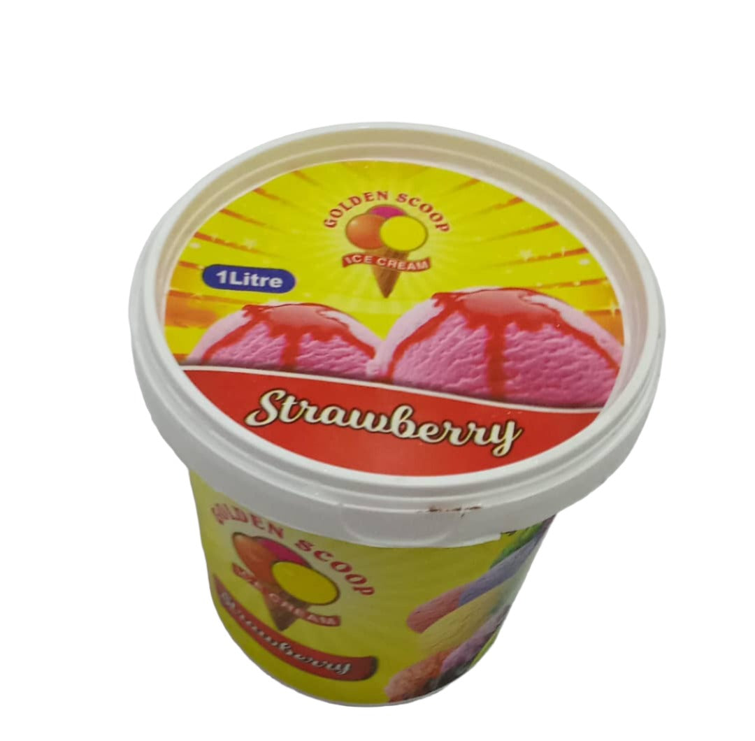 Golden Scoop Ice Cream, Strawberry 1Litre | PVT20a