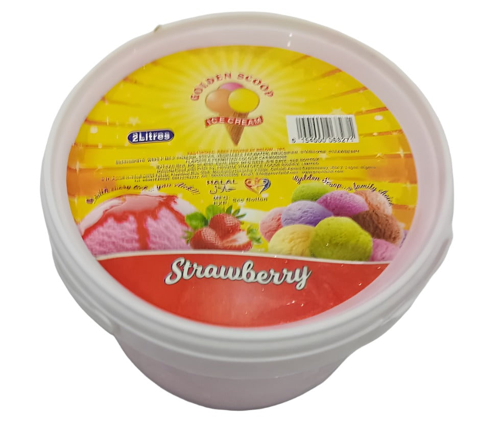 Golden Scoop Ice Cream, Strawberry 2Litres | PVT23a