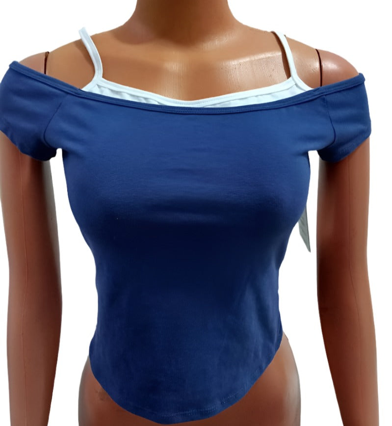 Ladies Strap Short Sleeve Blouse | RSSJ21
