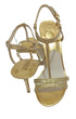 Michael Kors High Heel Open Toe Open Heel Dress Shoe (Gold Shoe) | DSWD11025