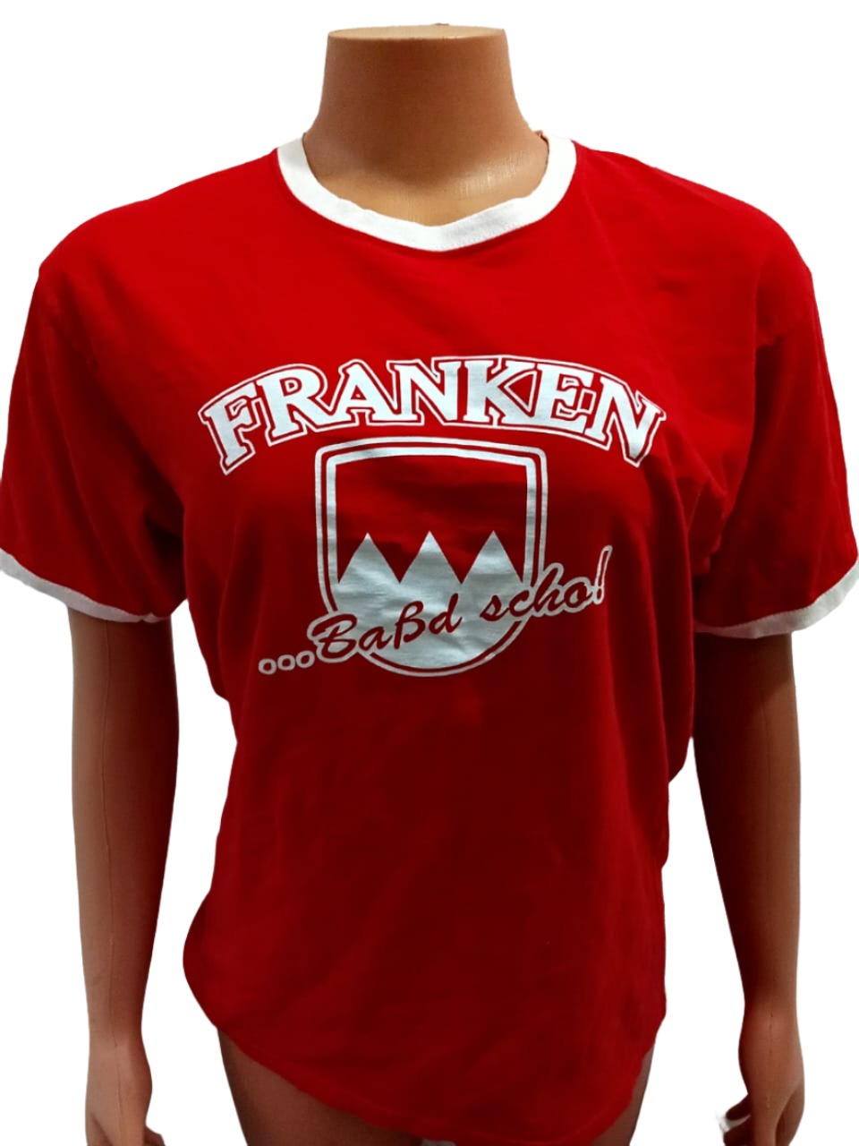Franken Red and White Polo T-Shirt (Unisex) | GWDL12