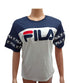 Fila White and Blue Polo T-Shirt (Unisex) | GWDL8