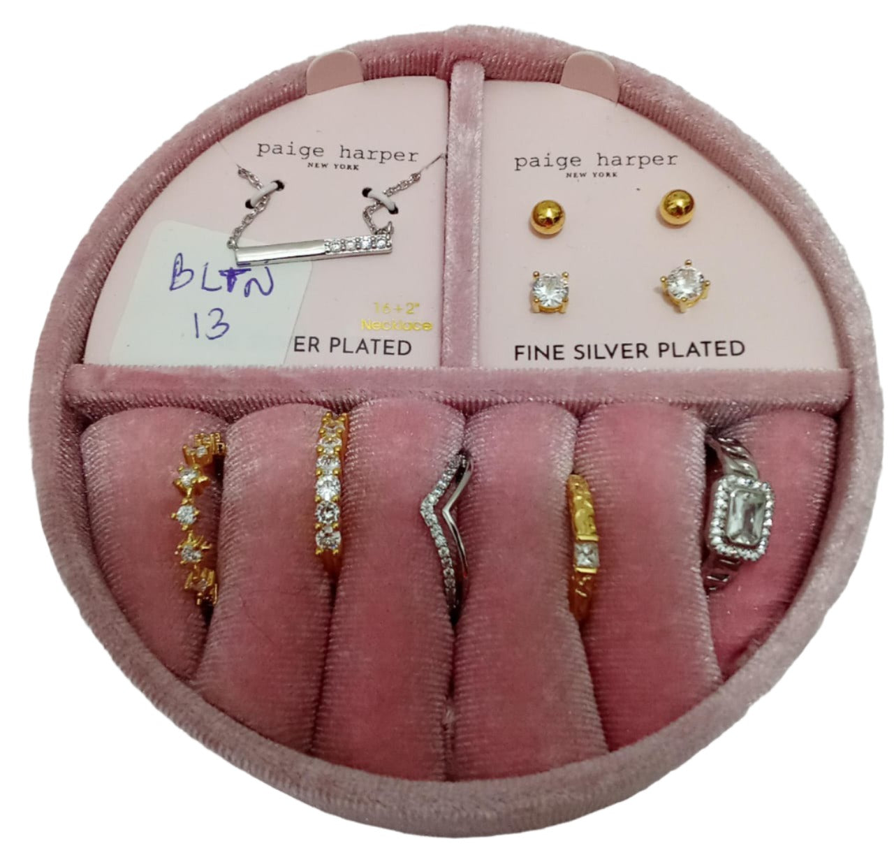 Jewelry Set (Includes 1 Necklace, 2 Pairs of Earing, and 5 rings) | BLTN13