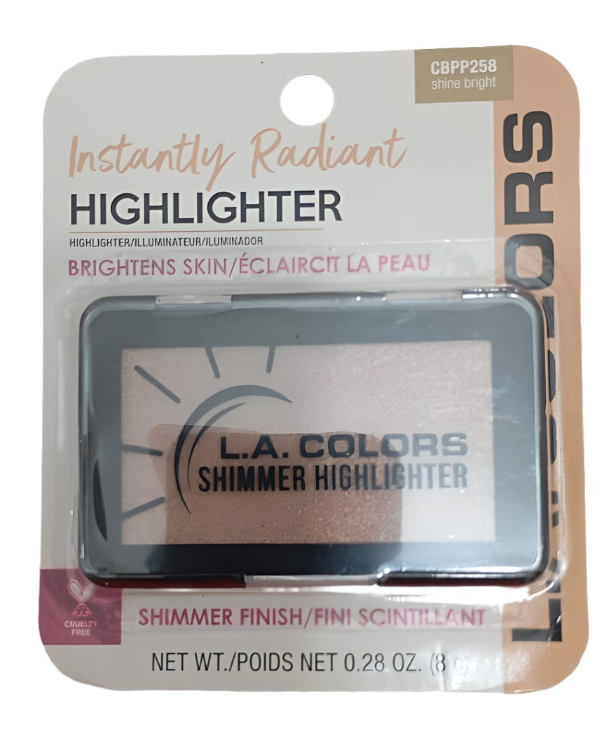 LA Colors Shimmer Highlighter, Shimmer Finish (Shine Bright CBPP257) | DLTR72