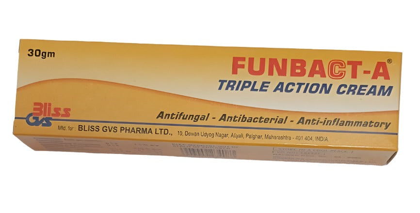 Funbact-A  Triple Action Cream 30g, Yellow | BSE20a