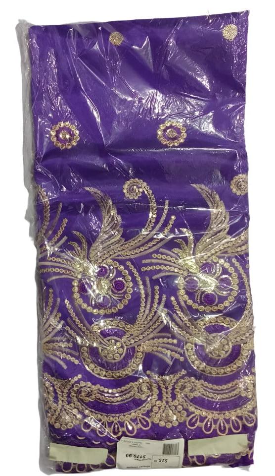 Gorgeous African Unique Indian Lace George (Purple), 5 Yards/Piece | GLZ5014ZGL241A