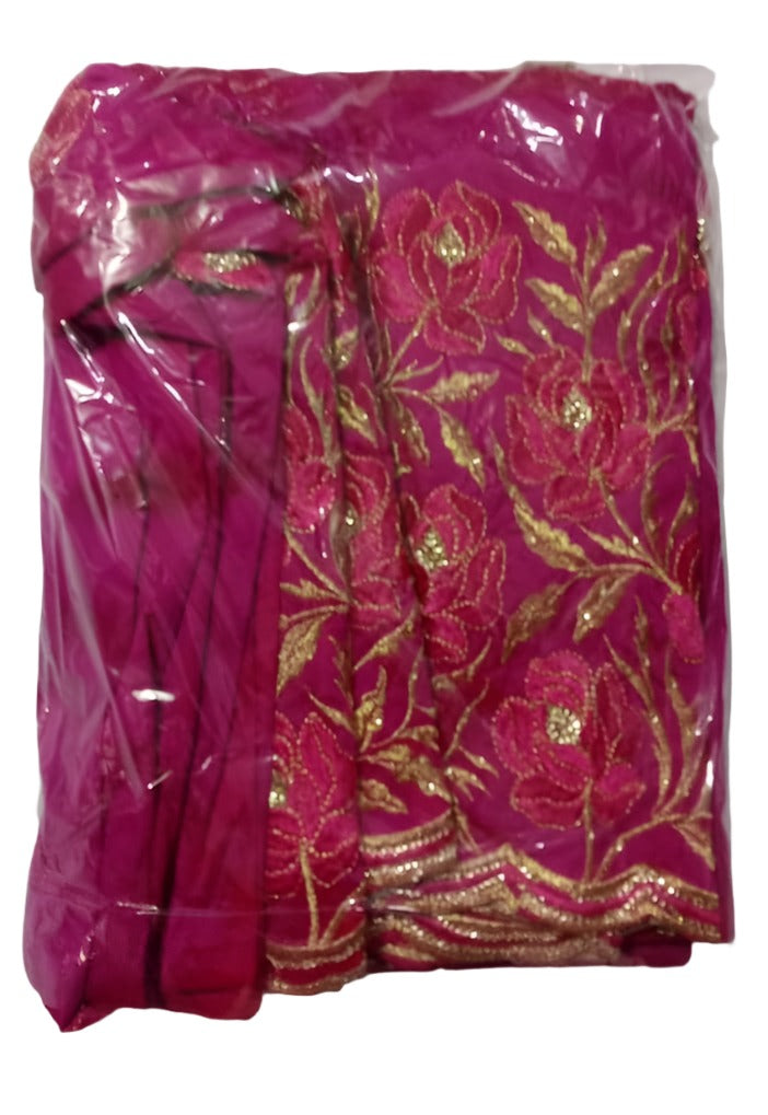 Super Quality African Unique Lace George (Dark Fuchsia), 5 Yards/Piece | GS5014S51107A