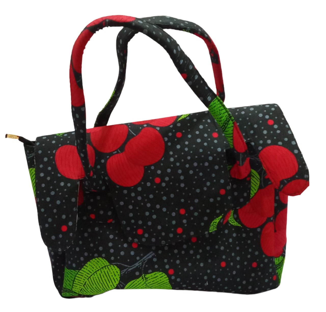 Ankara Madam Hand Bag, Red and Green | BST7a