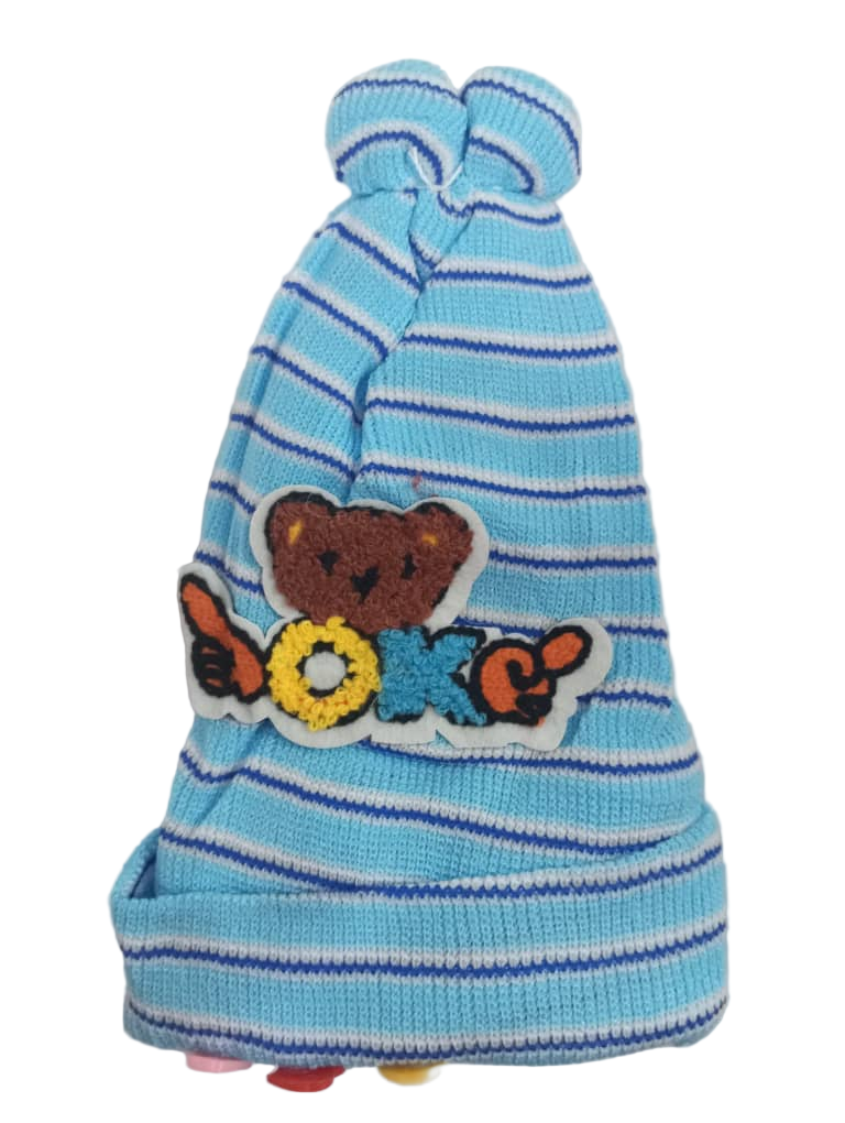 Natural & Comfortable Baby Cap with Sigle Horn, Blue | NMD5a