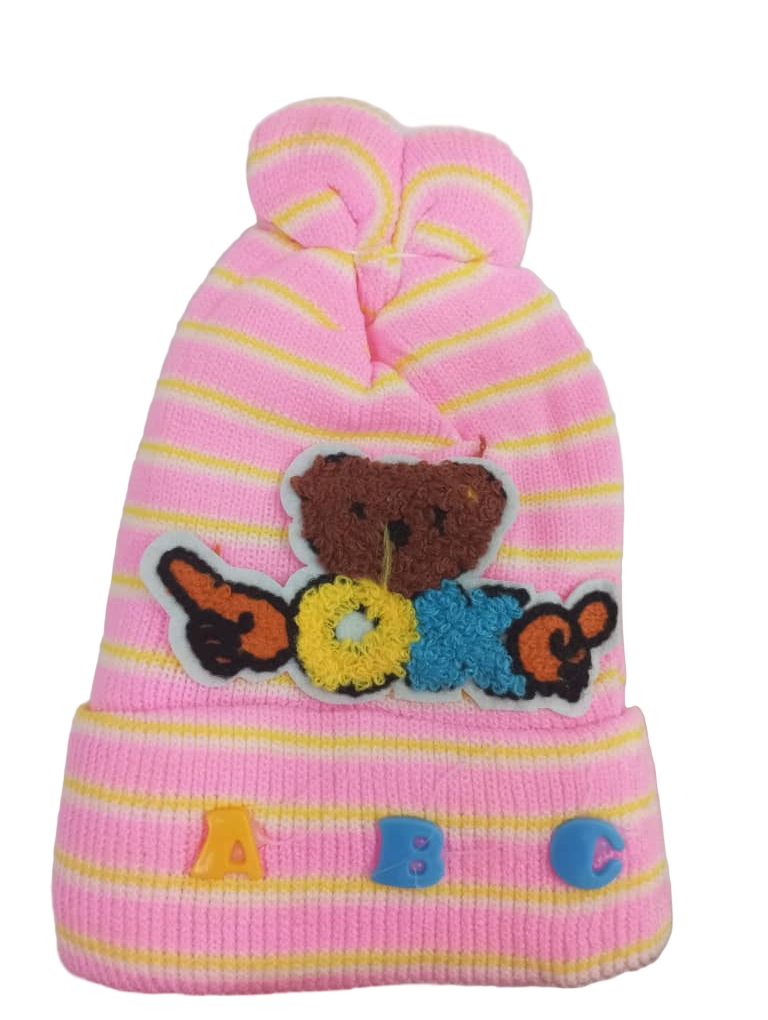 Natural & Comfortable Baby Cap with Sigle Horn, Pink | NMD5c