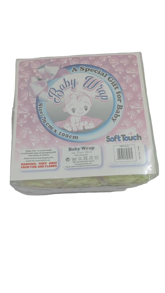 Baby Wrap Soft Touch Baby Blanket, Lemon | NMD1c