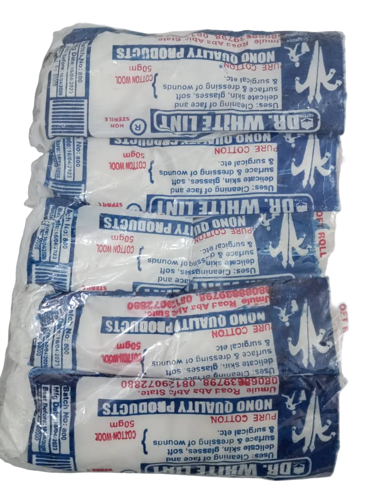 5in1 Dr. White Lint Soft Roll, White (50g x 5) | GOM22a