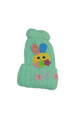 Teddy Bear Baby Cap, Green | GOM28d