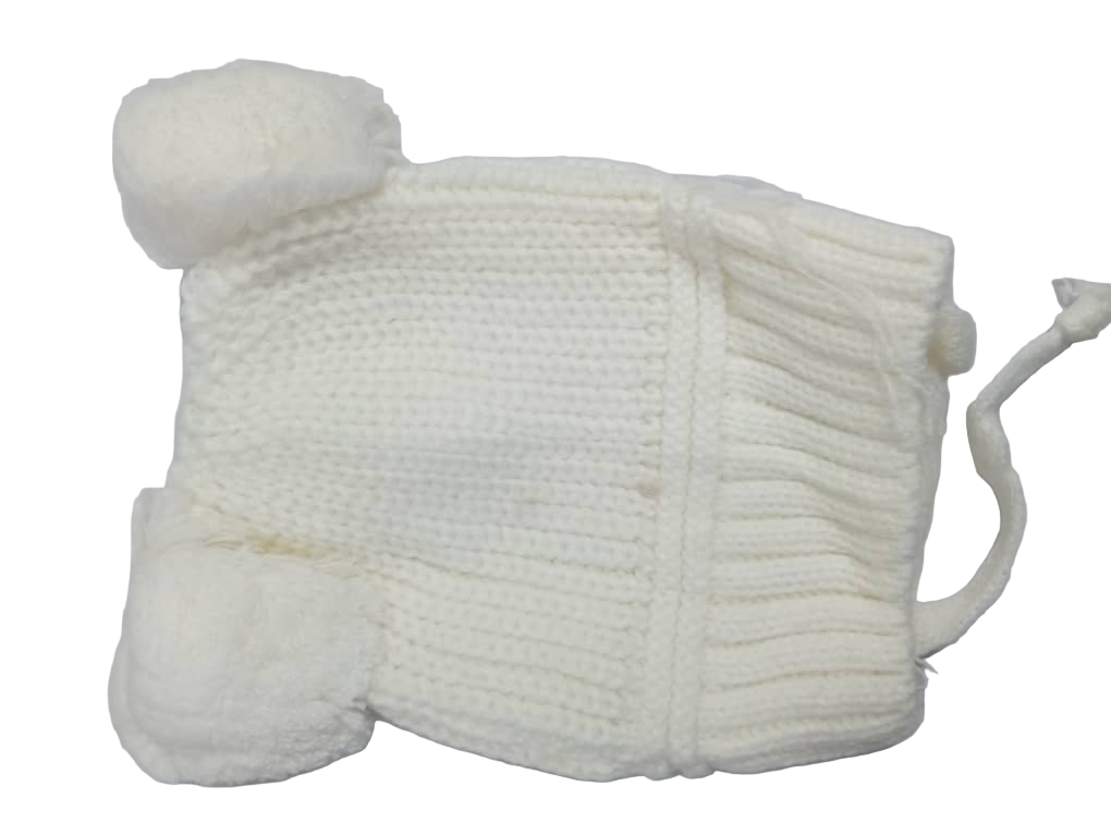 Fluffy Baby Cap, Milky Color | GOM31d