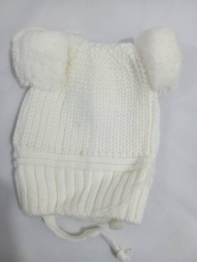 Fluffy Baby Cap, Milky Color | GOM31d