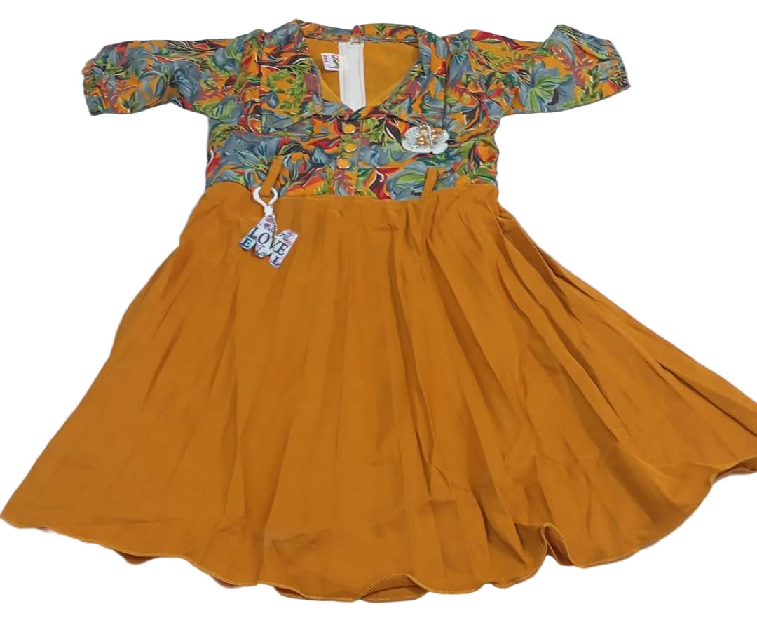 Beautiful Children Gown, Yellow | VBK3d