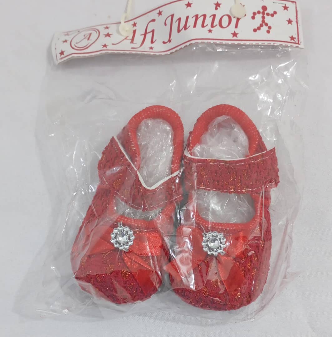 Beautiful Afi Junior Baby Shoe, Red | RSE1c