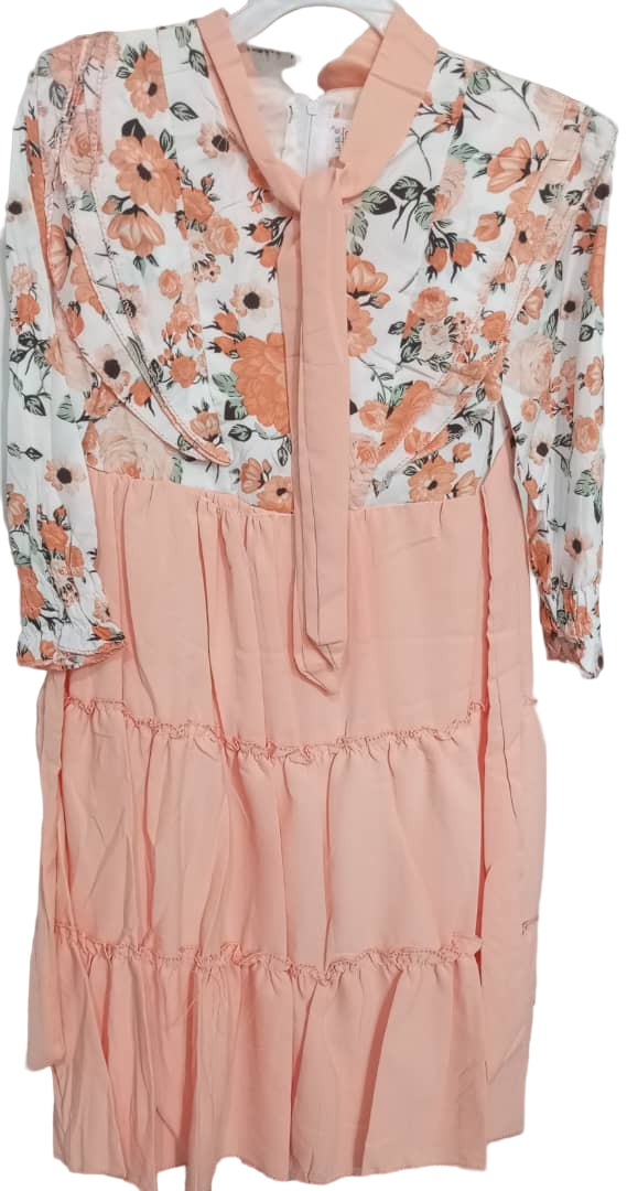Elegant Occasional Children's Gown, Peach | NBA4a