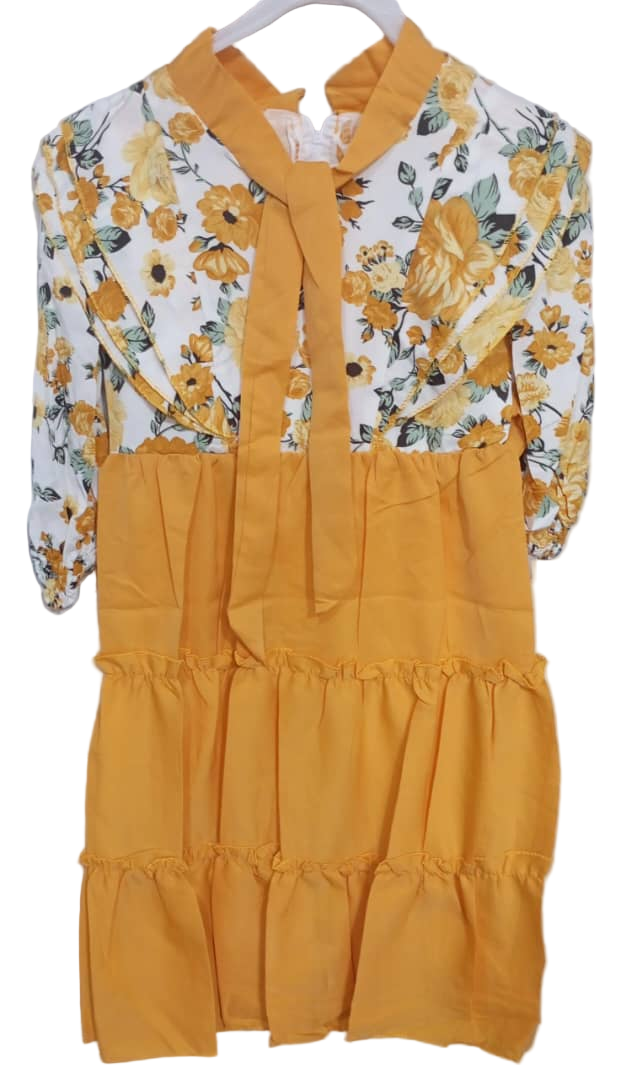 Elegant Occasional Children's Gown, Yellow | NBA5b